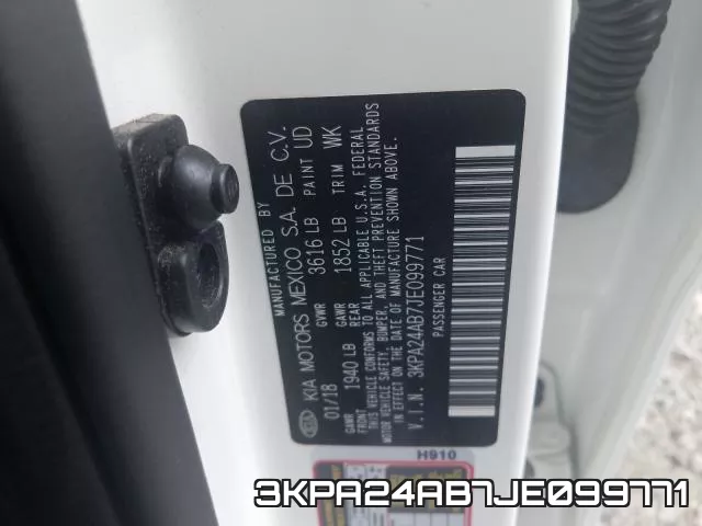 3KPA24AB7JE099771 фото 2