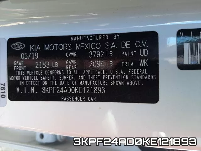 3KPF24AD0KE121893 фото 2