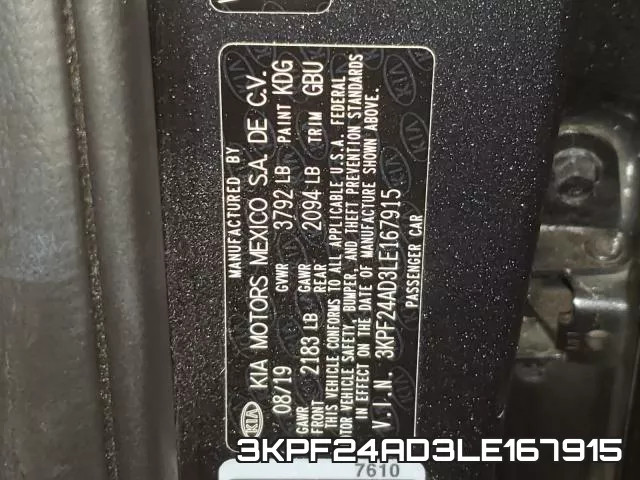 3KPF24AD3LE167915 фото 2