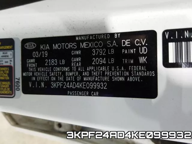 3KPF24AD4KE099932 фото 2