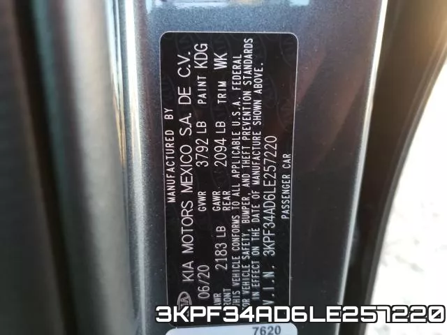 3KPF34AD6LE257220 фото 2