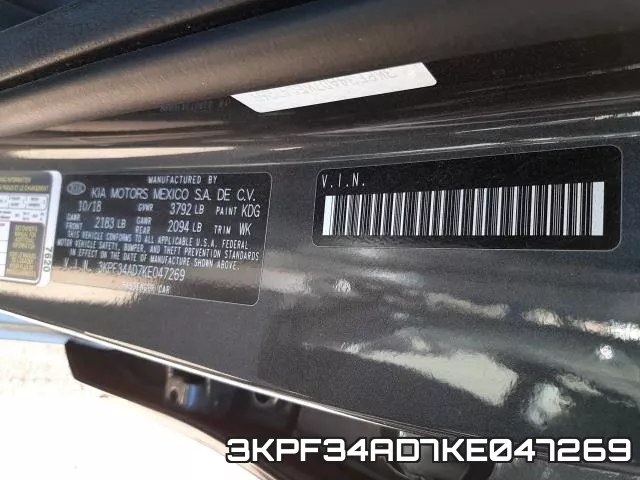 3KPF34AD7KE047269 фото 2