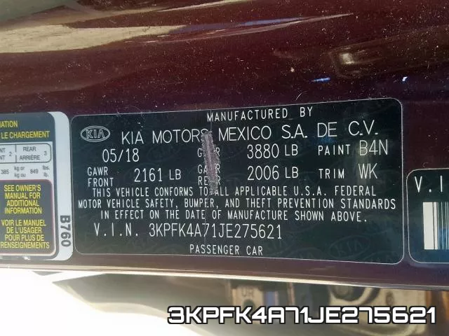 3KPFK4A71JE275621 фото 2