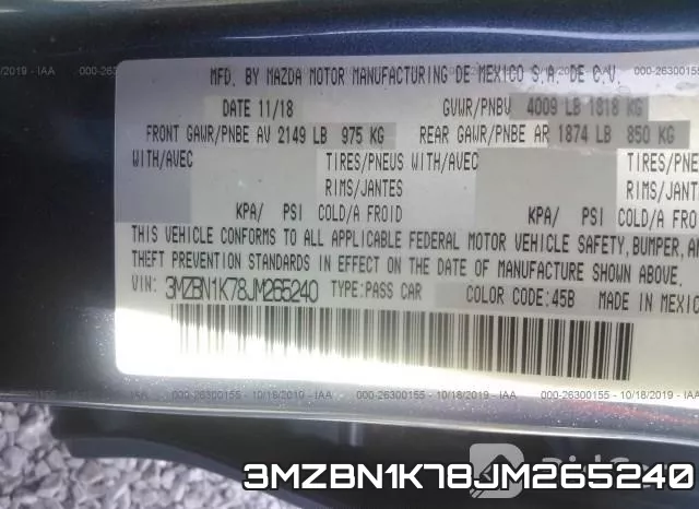 3MZBN1K78JM265240 фото 10