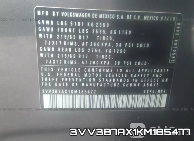 3VV3B7AX1KM185477 фото 10