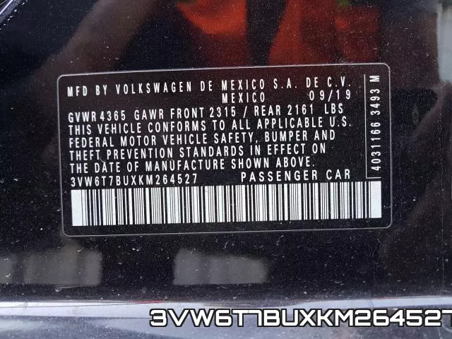 3VW6T7BUXKM264527 фото 2