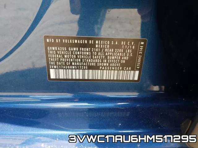 3VWC17AU6HM517295 фото 2