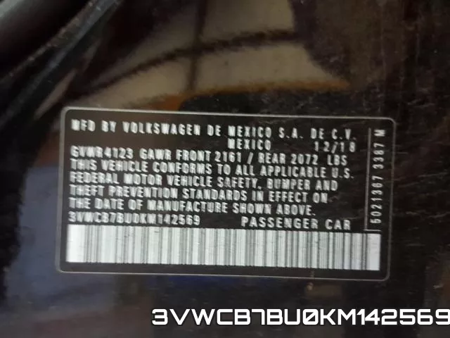 3VWCB7BU0KM142569 фото 2