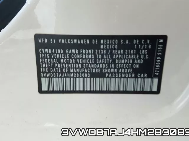 3VWDB7AJ4HM283083 фото 2