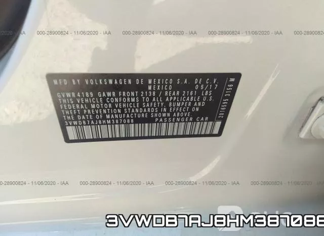 3VWDB7AJ8HM387088 фото 9