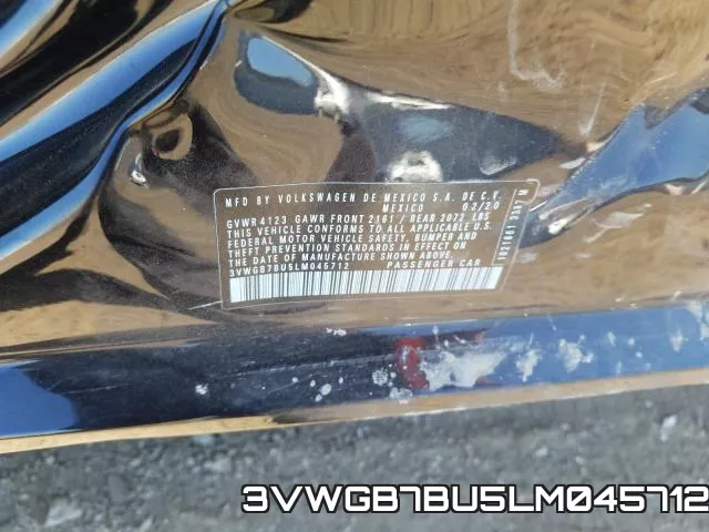 3VWGB7BU5LM045712 фото 2
