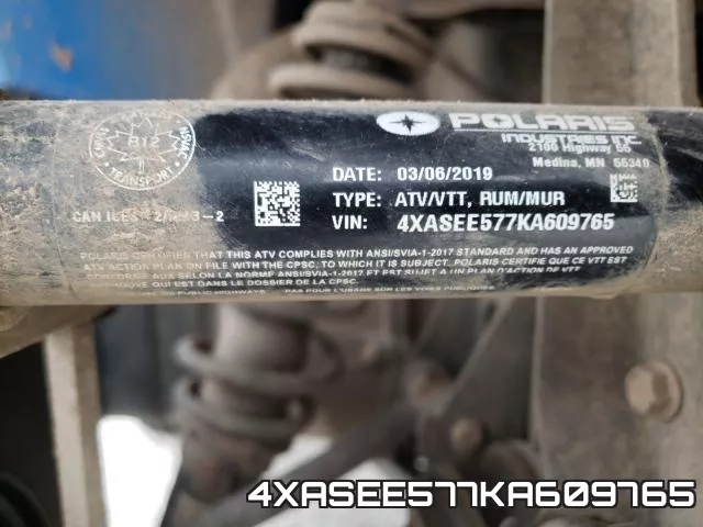 4XASEE577KA609765 фото 2