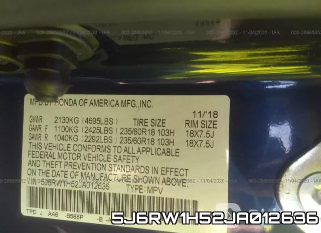 5J6RW1H52JA012636 фото 10