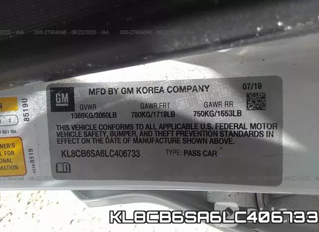 KL8CB6SA6LC406733 фото 10