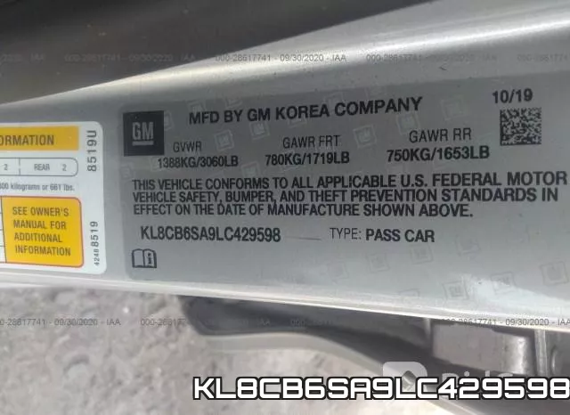 KL8CB6SA9LC429598 фото 10