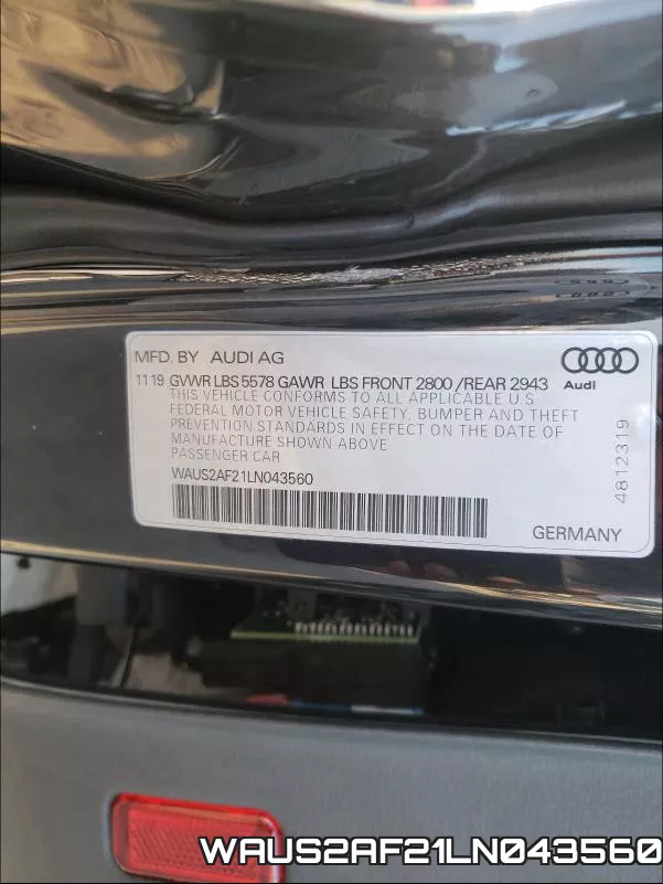 WAUS2AF21LN043560 фото 2