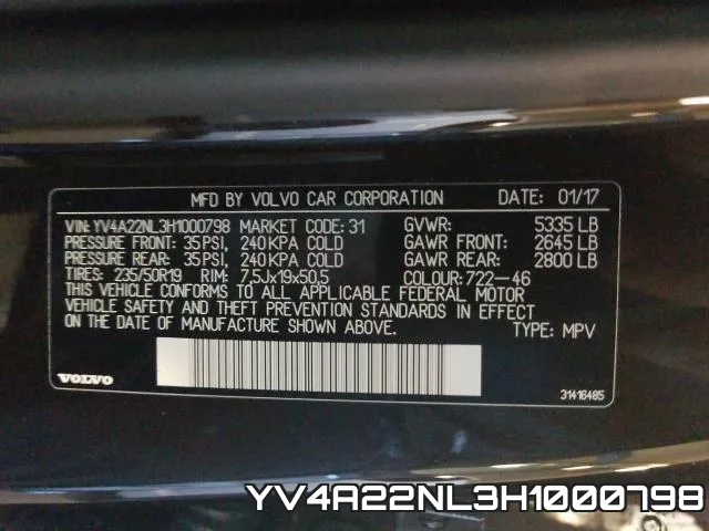 YV4A22NL3H1000798 фото 2