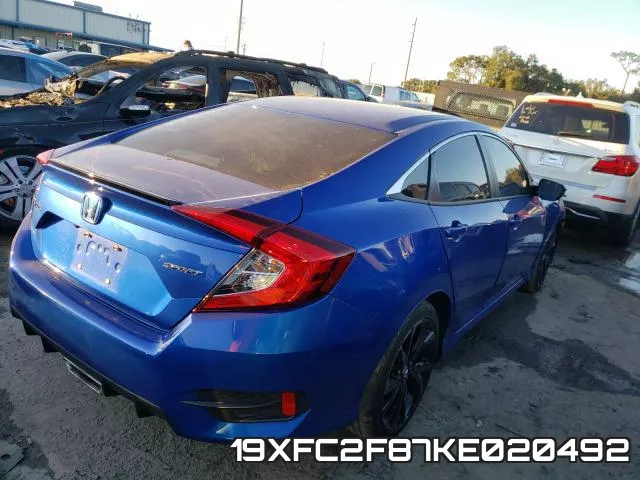 19XFC2F87KE020492 фото 4