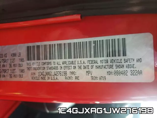 1C4GJXAG1JW276198 фото 2