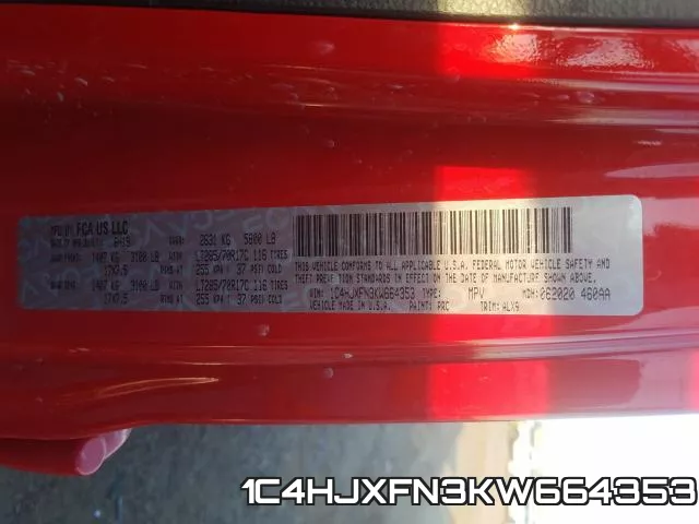 1C4HJXFN3KW664353 фото 2