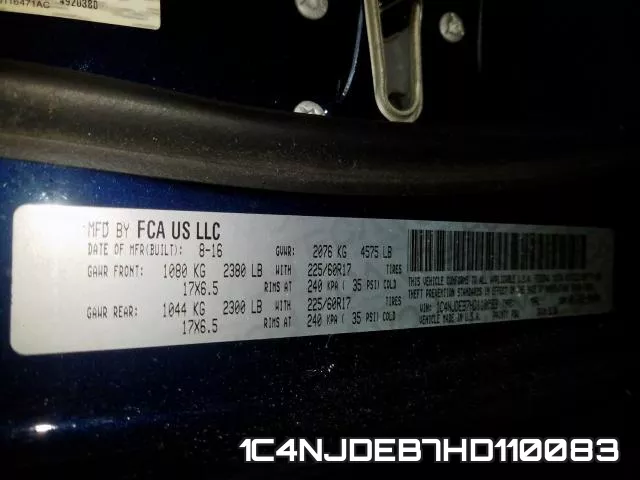 1C4NJDEB7HD110083 фото 2