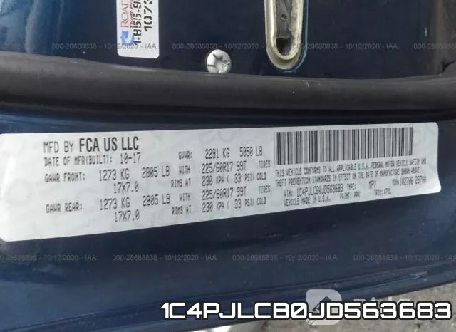 1C4PJLCB0JD563683 фото 10