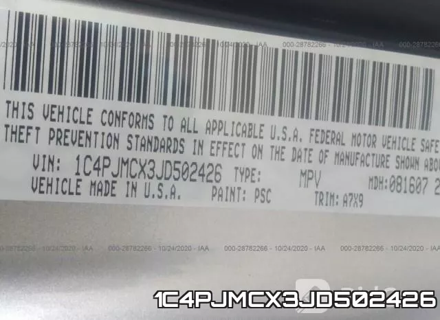 1C4PJMCX3JD502426 фото 10
