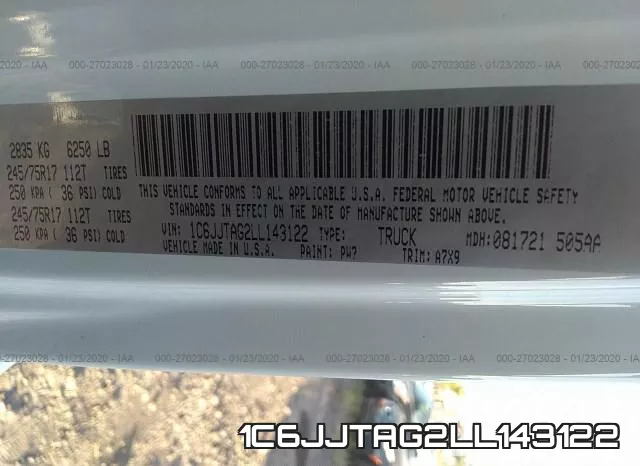 1C6JJTAG2LL143122 фото 10