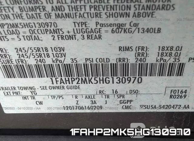 1FAHP2MK5HG130970 фото 10