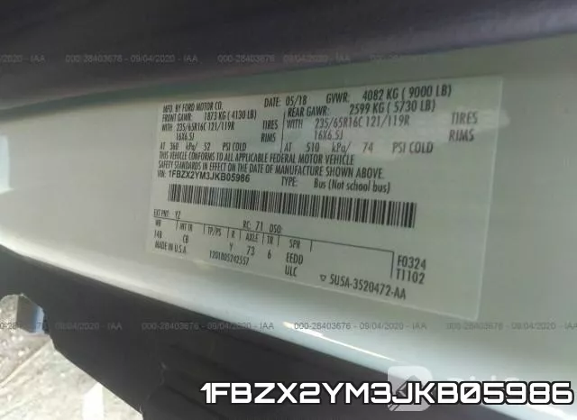 1FBZX2YM3JKB05986 фото 10