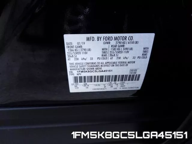 1FM5K8GC5LGA45151 фото 2