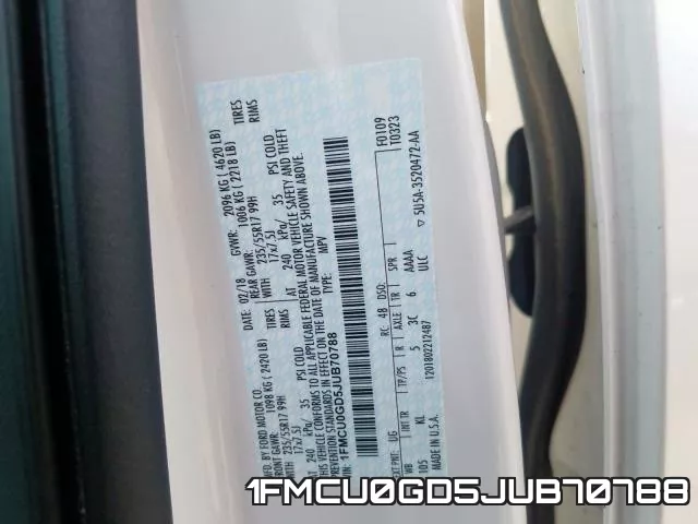 1FMCU0GD5JUB70788 фото 2