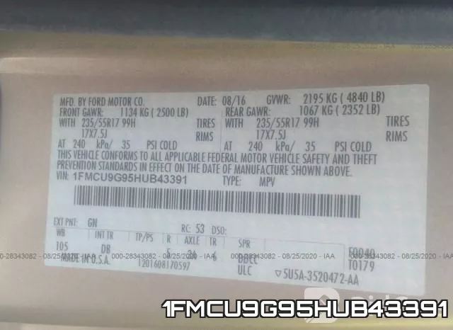 1FMCU9G95HUB43391 фото 9