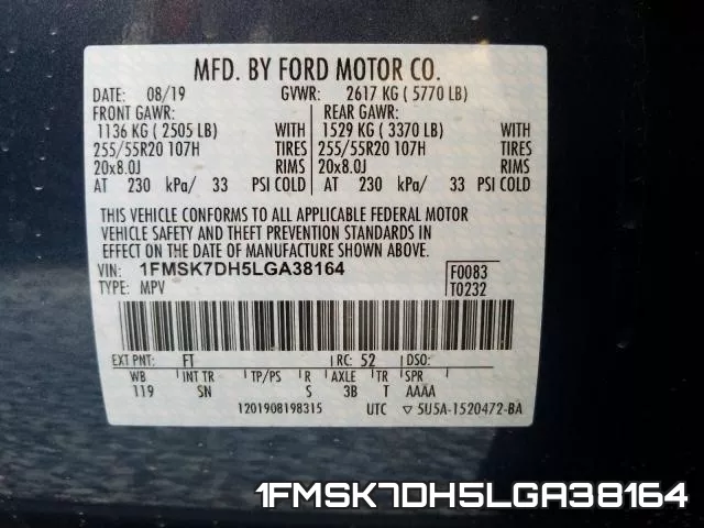 1FMSK7DH5LGA38164 фото 2