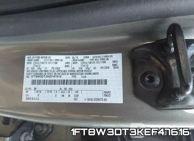 1FT8W3DT3KEF47616 фото 10