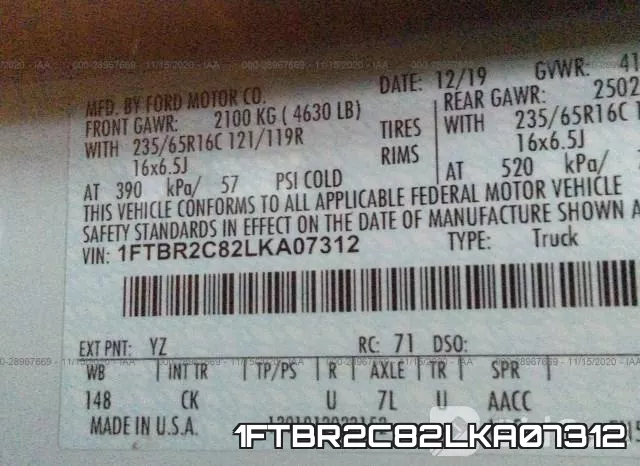 1FTBR2C82LKA07312 фото 10