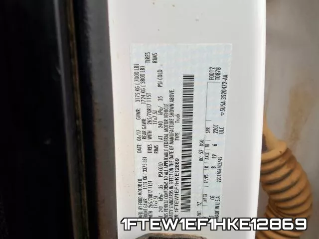 1FTEW1EF1HKE12869 фото 2