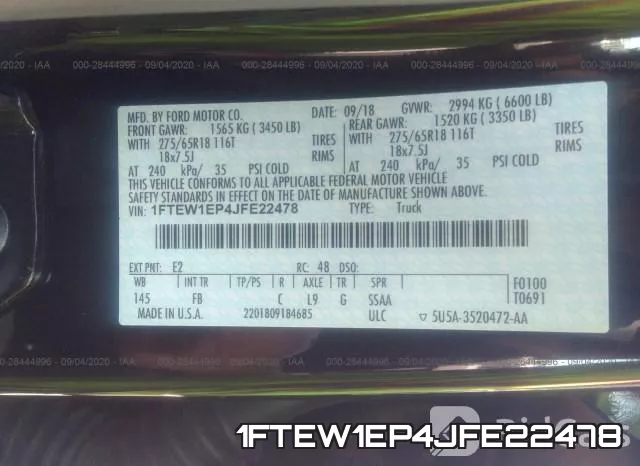 1FTEW1EP4JFE22478 фото 10