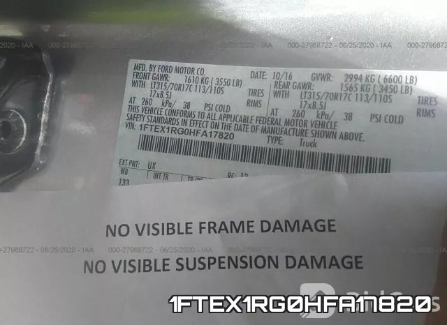 1FTEX1RG0HFA17820 фото 10