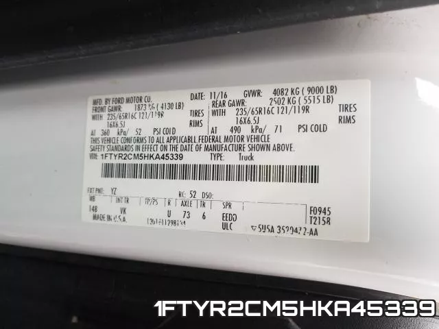 1FTYR2CM5HKA45339 фото 2