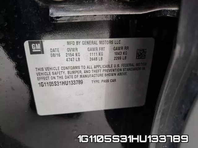 1G1105S31HU133789 фото 2