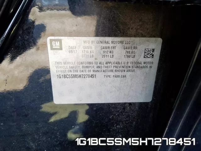 1G1BC5SM5H7278451 фото 2