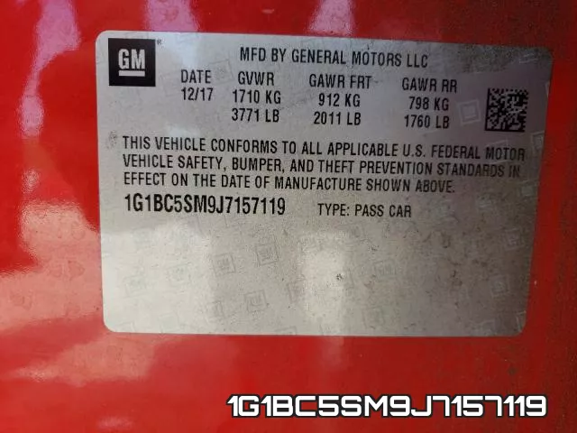 1G1BC5SM9J7157119 фото 2