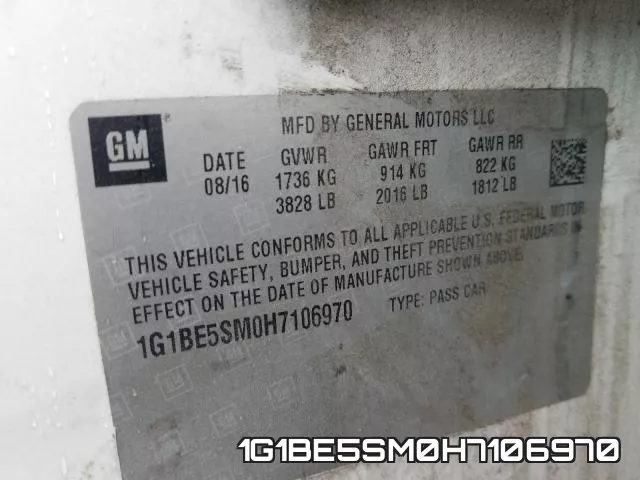 1G1BE5SM0H7106970 фото 2