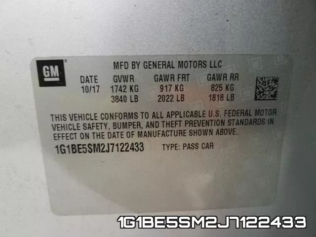 1G1BE5SM2J7122433 фото 2