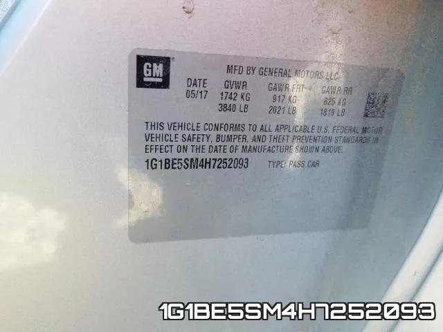 1G1BE5SM4H7252093 фото 2