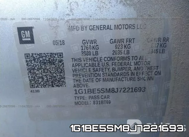 1G1BE5SM8J7221693 фото 10