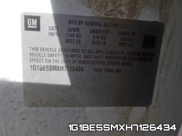 1G1BE5SMXH7126434 фото 2