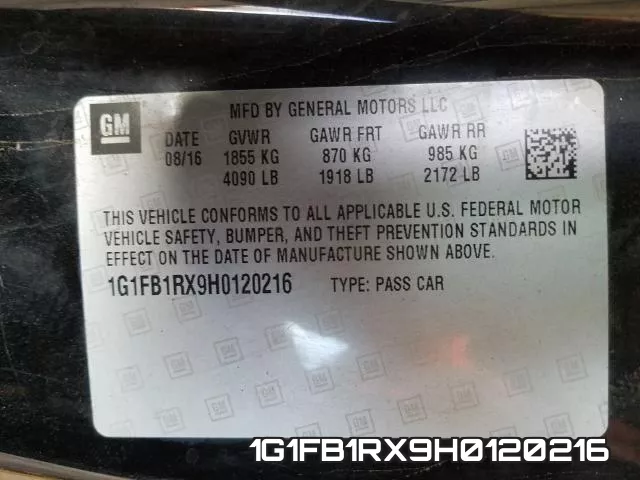 1G1FB1RX9H0120216 фото 2