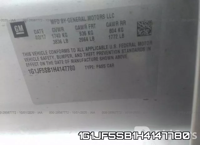 1G1JF5SB1H4147780 фото 10